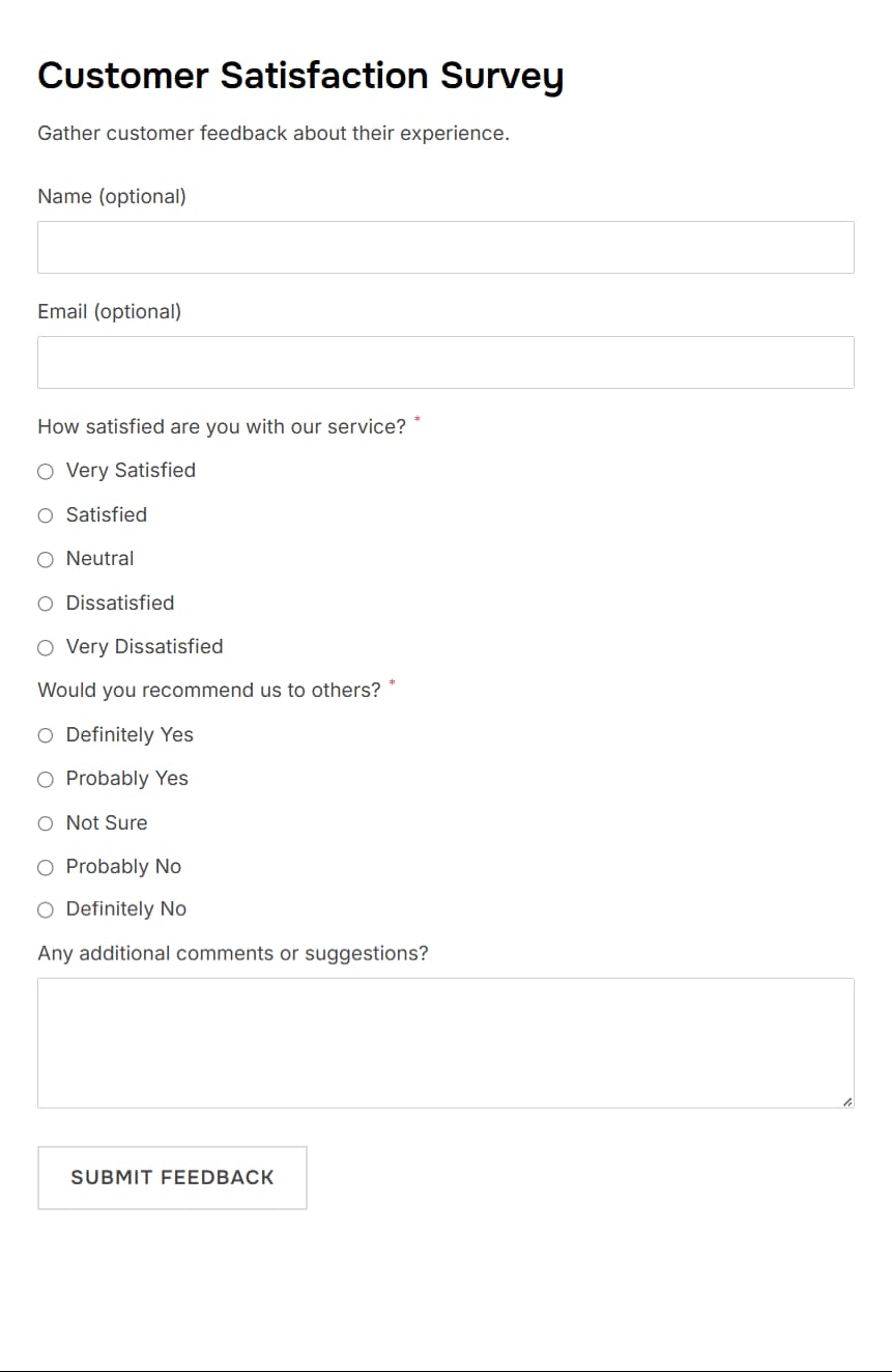 Customer Satisfaction Survey