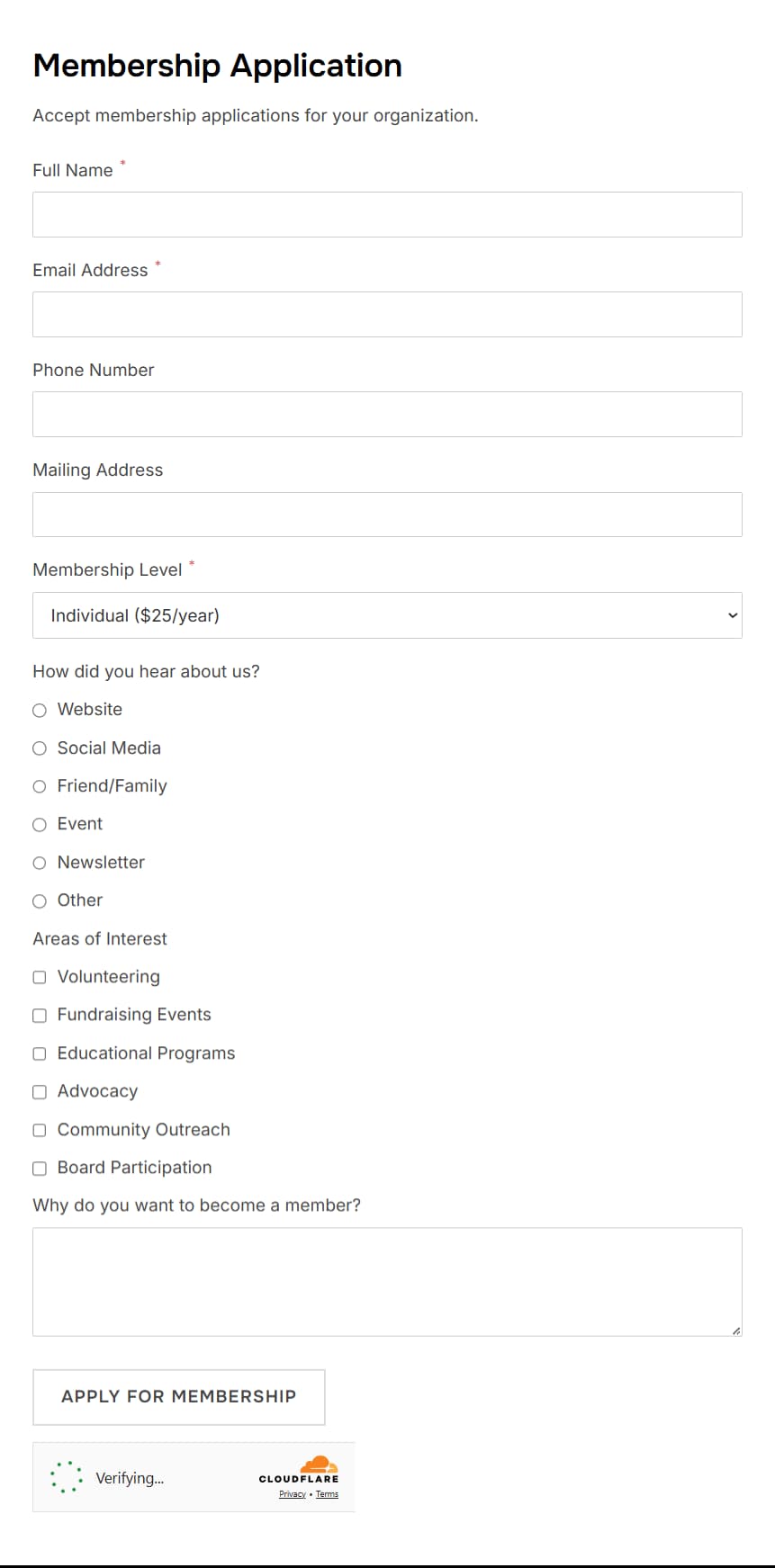 Membership Application