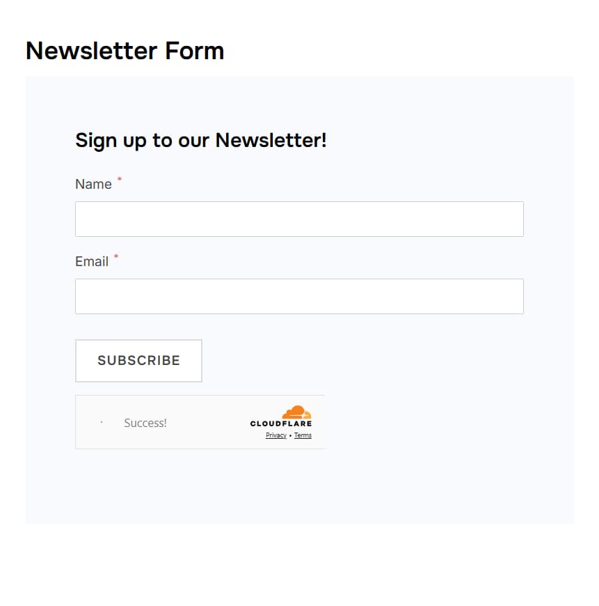 Newsletter Form