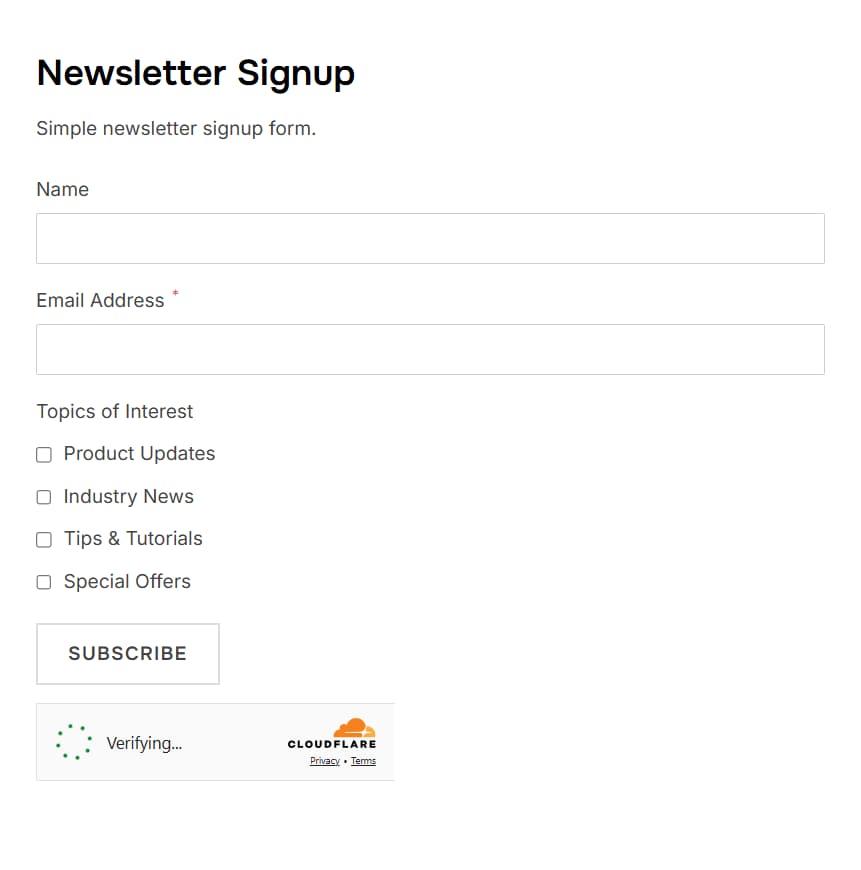 Newsletter Signup