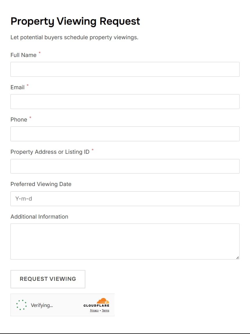 Property Viewing Request