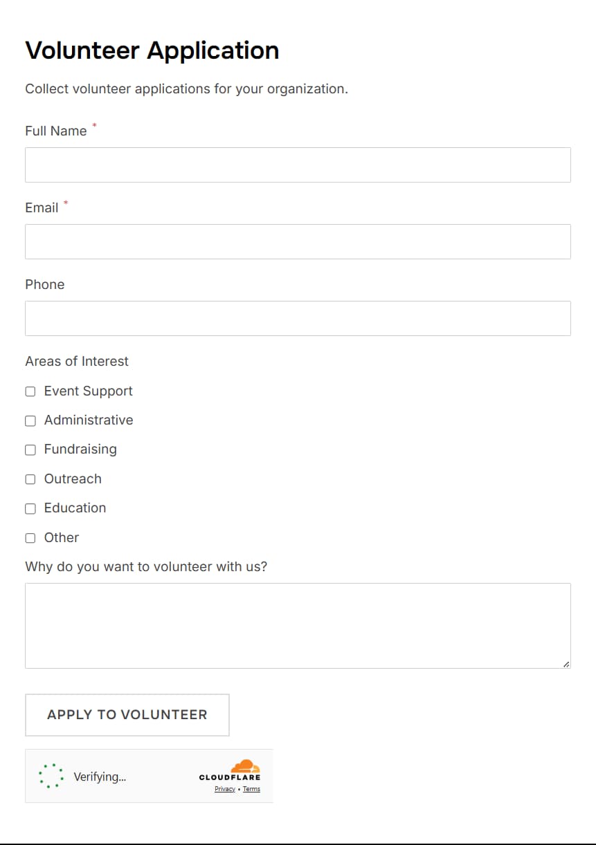 Volunteer Application